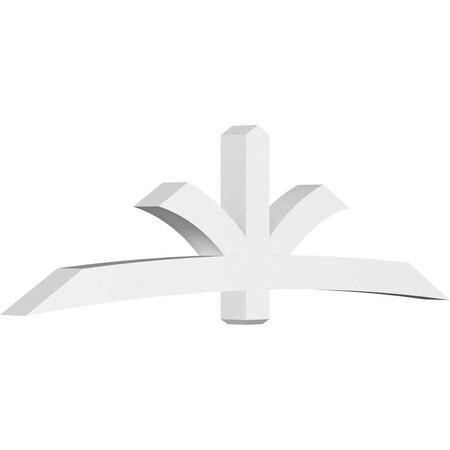 Ekena Millwork Davenport Architectural Grade PVC Gable Bracket, 108"W x 31 1/2"H x 6"D x 6"F, 7/12 Pitch GBP108X32X0606DAV00